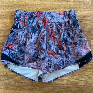 LULULEMON Hotty Hot 4” high rise shorts, size 8